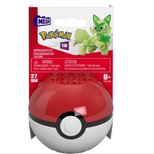 MEGA Pokémon Sprigatito Collectible Pokeball Building Toy for Ages 6+